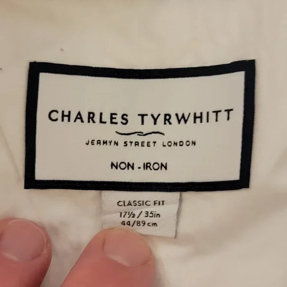 Charles Tyrwhitt Long-Sleeve Oxford Shirt - White - Picture 3 of 4